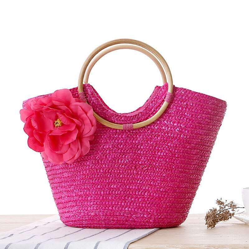 Rose red handbag