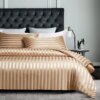 King Size Satin Stripe Duvet Cover Set