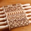 Christmas Embossed Wooden Rolling Pin 13.7in