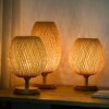 Hand Woven Vintage Bamboo Table Lamp