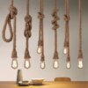 Attic Personality Vintage Hemp Rope Pendant Lights