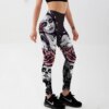 Gothic Roses Printed Fitness Workout Leggings