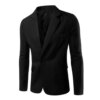 Solid Color Formal Single-Button Blazer