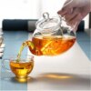 Heat-Resistant Clear Glass Teapot: Japanese Style