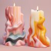 Unique Wave Pillar Candle