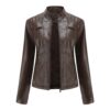 Women's Faux Leather Moto Biker Jacket