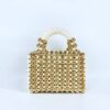 Pearl and Gold Perfection: Handcrafted Bag