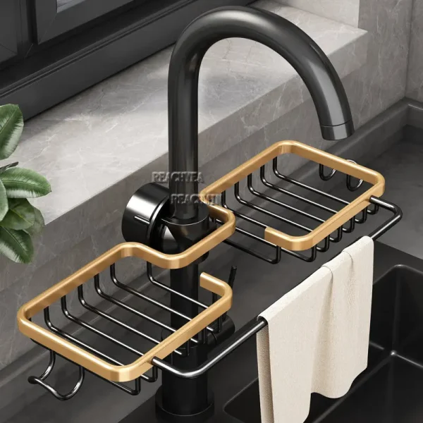 Sink Aluminum Sponge Drain Rack