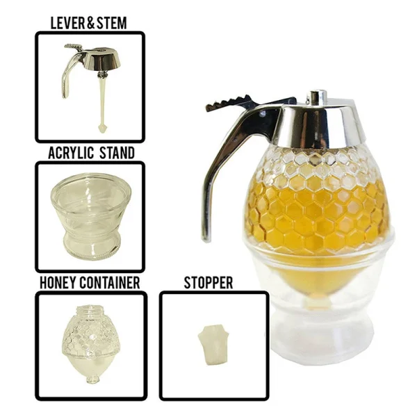 Bee Drip Honey Dispenser Juice Syrup Cup - Image 3