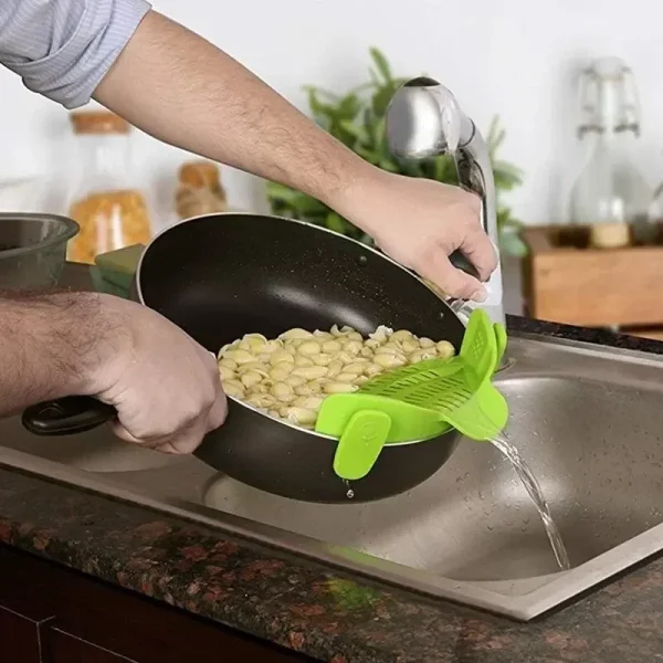 Silicone Kitchen Pasta Strainer Clip - Image 3