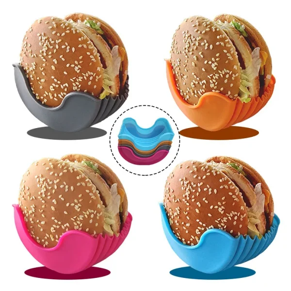 Reusable Silica Burger Holders - Anti-dirty Solution