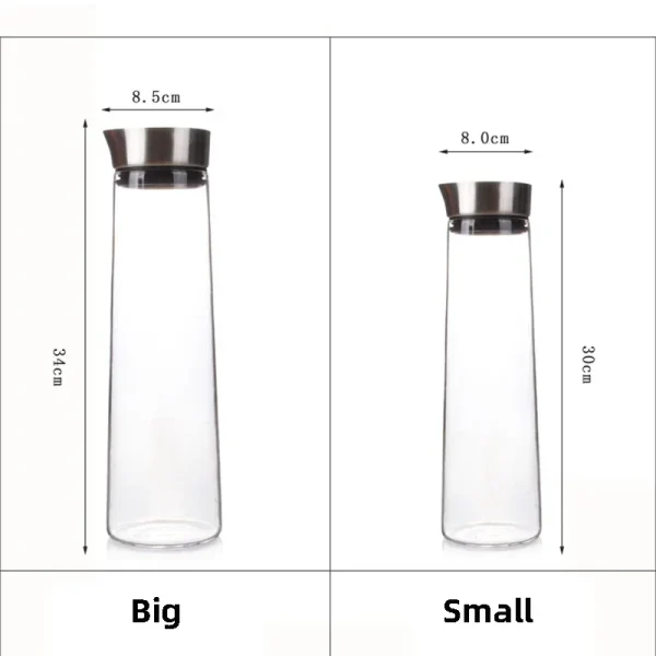 Thickened Glass Water Bottle - 1L/1.5L - Image 4