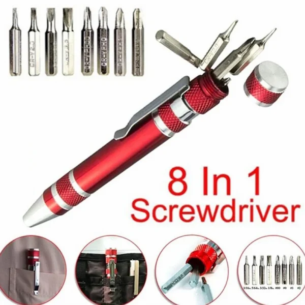 8-In-1 Pocket Mini Screwdriver - 11cm - Image 7