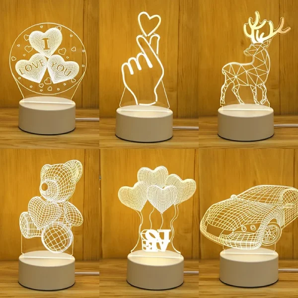 Bedroom 3D LED Night Light Decor - Image 5