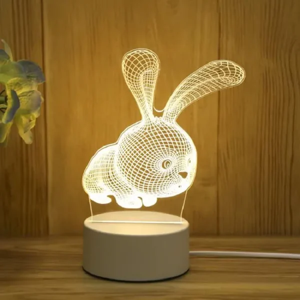 Bedroom 3D LED Night Light Decor - Image 3