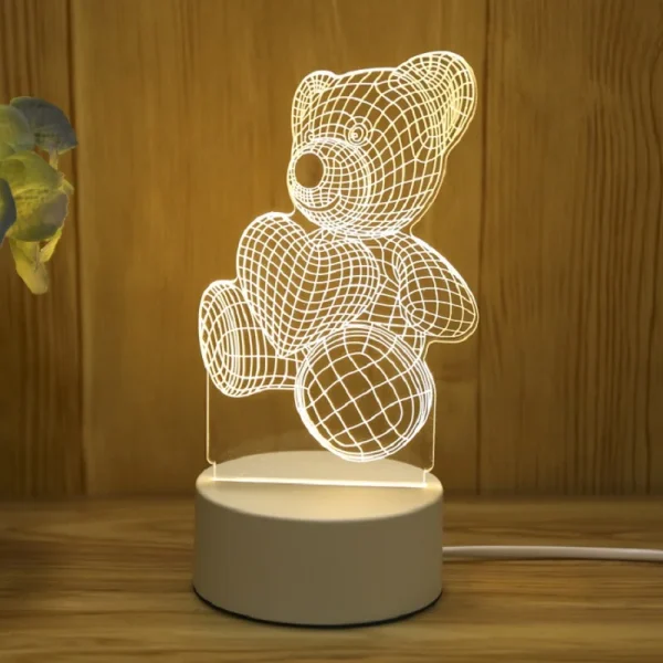 Bedroom 3D LED Night Light Decor - Image 2