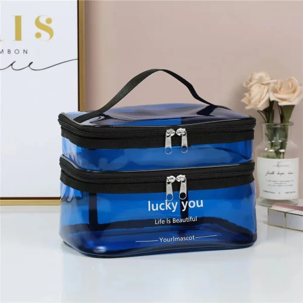 Clear Double Cosmetic Bag: Multi-Use - Image 7
