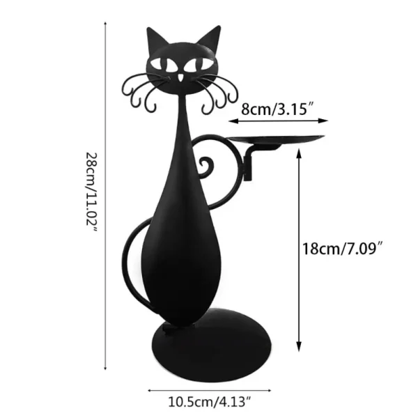 Vintage Cat Candlestick Holder - Image 3