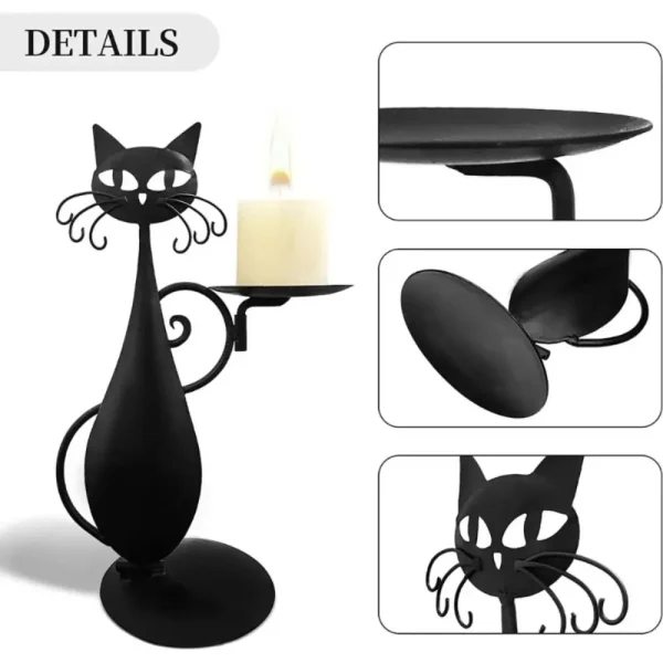 Vintage Cat Candlestick Holder - Image 4