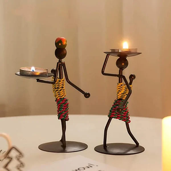 Handmade Abstract Figure Candle Holder