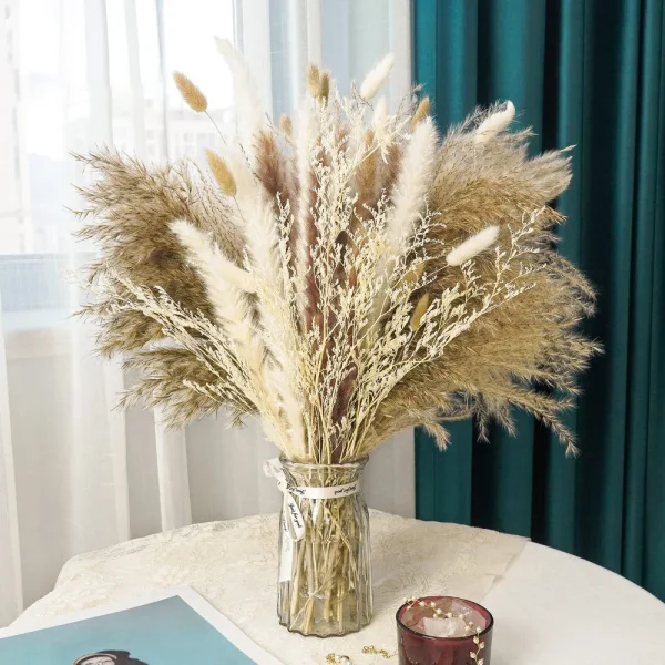 Boho Natural Fluffy Pampas Grass Bouquet - Image 2