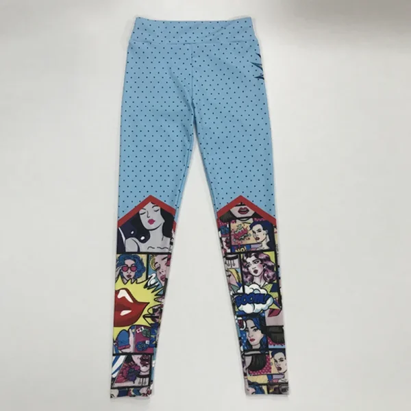 Women's Dot Cartoon Yoga Leggings - Image 6