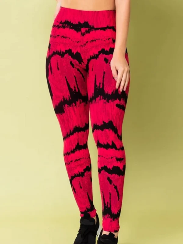 Plus Size Rose Leopard Print Leggings - Image 6