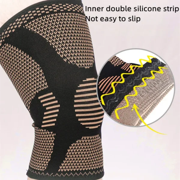 Copper Fiber Compression Knee Pads for Fitness - Image 6