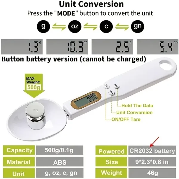 Precision Cooking Digital Mini Spoon Scale - Image 4