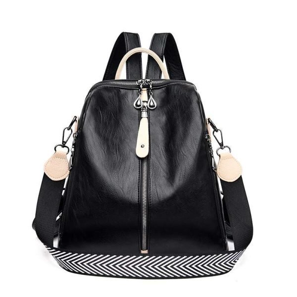 Soft Leather Embossing Sheepskin Backpack - Image 2