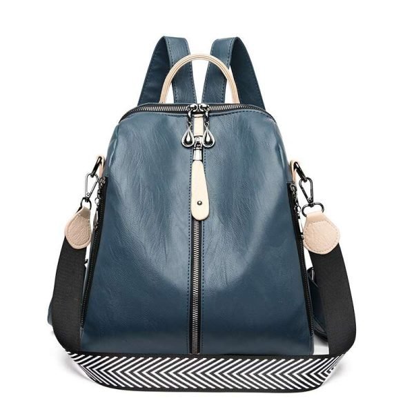 Soft Leather Embossing Sheepskin Backpack - Image 3