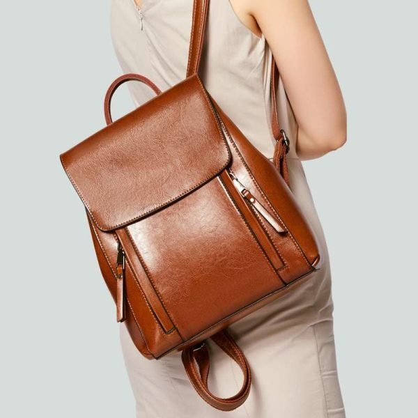 Luxe Leather Crossbody Rucksack – Everyday Chic - Image 5