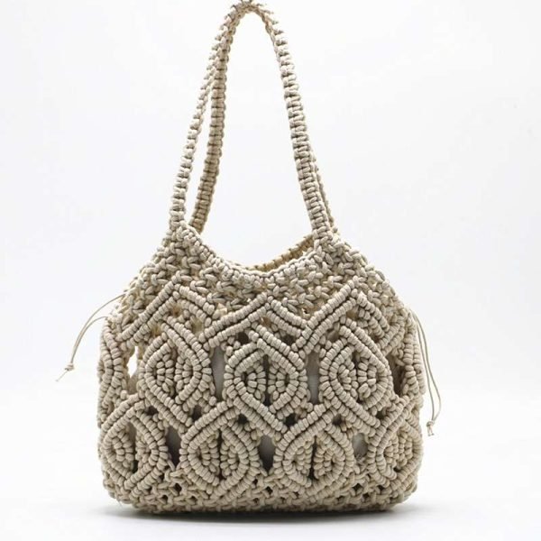 Cotton Single Shoulder Straw Woven Bag