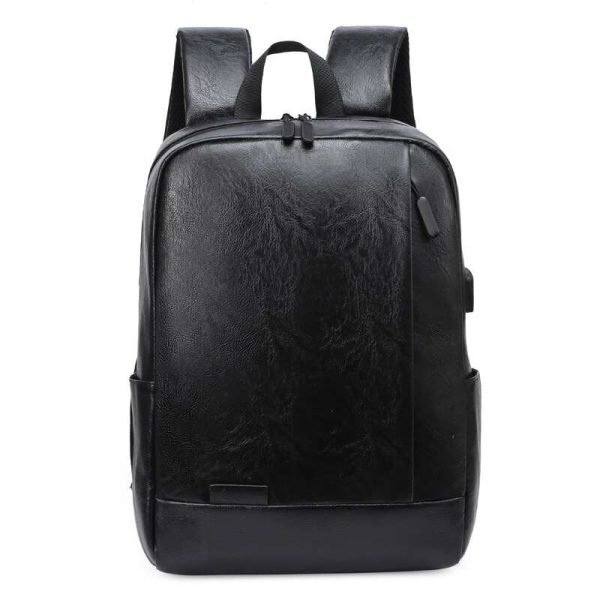 Men PU Leather 15.6 inch Backpack