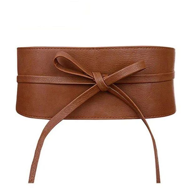 Obi Style Bowknot Faux Leather Belt