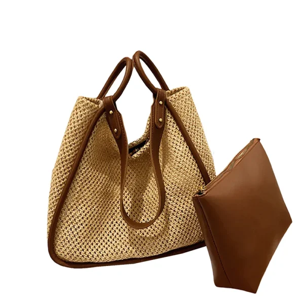 Straw Large Woven Shoulder Bag