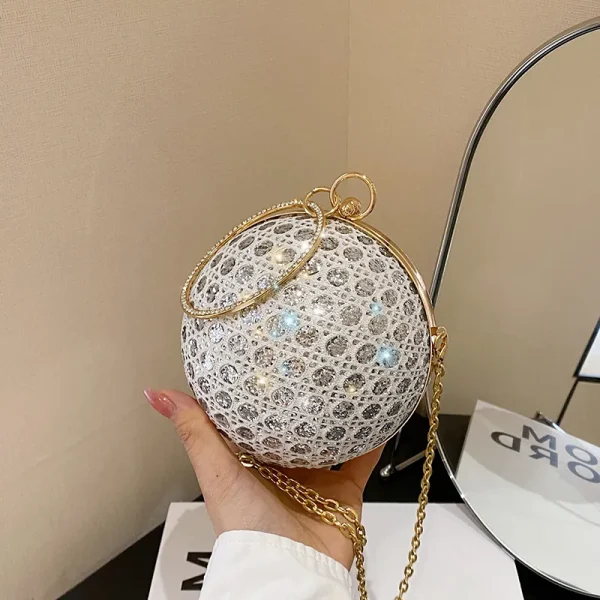 Small Sparkly Round Diamonds Bag - Image 4