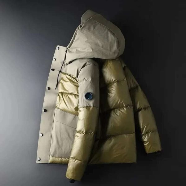 Men's Hooded White Duck Down Jacket - Image 4