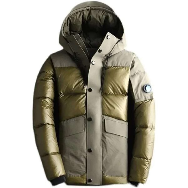 Men's Hooded White Duck Down Jacket - Image 2