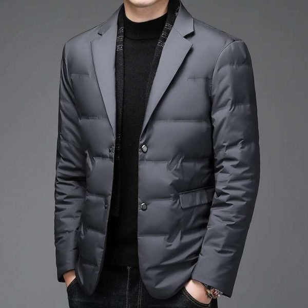 Collar Down Warm Casual Overcoat - Image 3