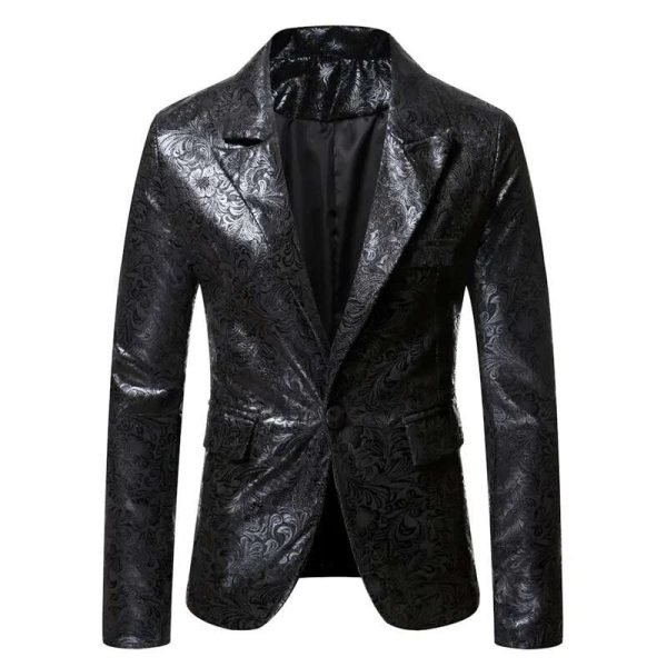 Men's Vintage-Inspired Leather Blazer - Image 2