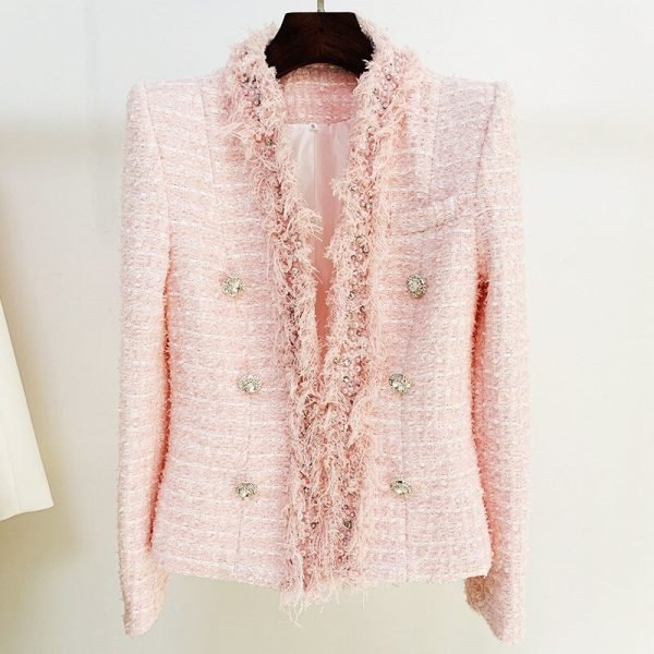 Winter Double Breasted Pink Jacket - Image 3