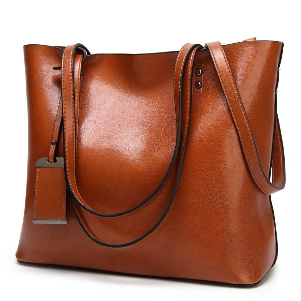 Waxed Leather Bucket Bag