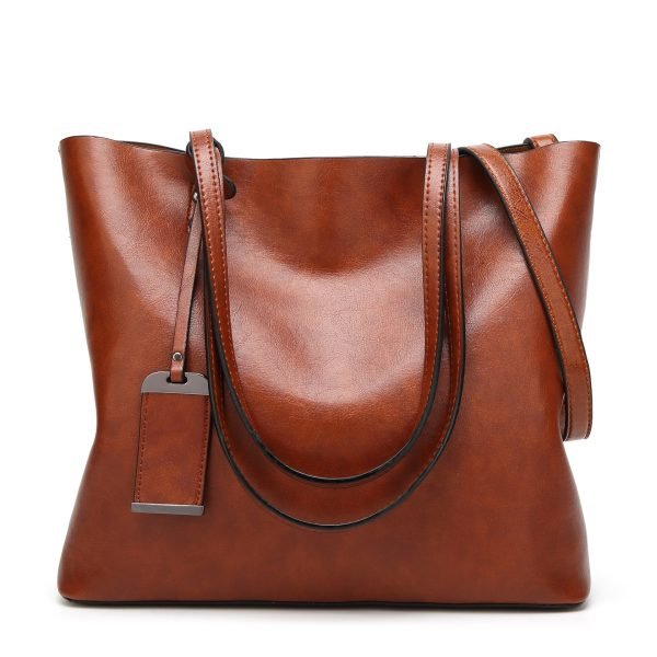 Waxed Leather Bucket Bag - Image 3