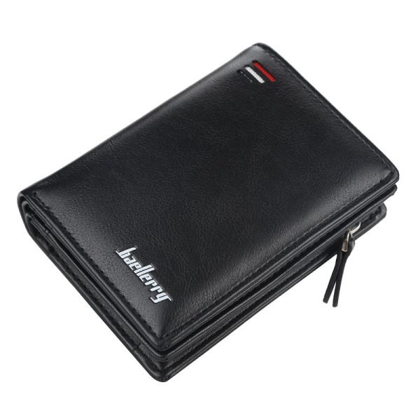 Compact Men's Short Leather Wallet - Image 5