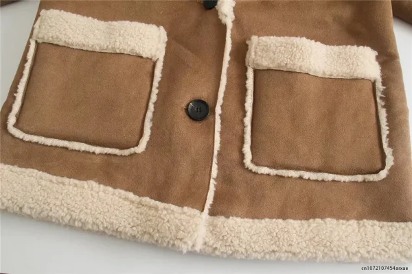 Synthetic Plush Coat with Fleece Lining - Image 7