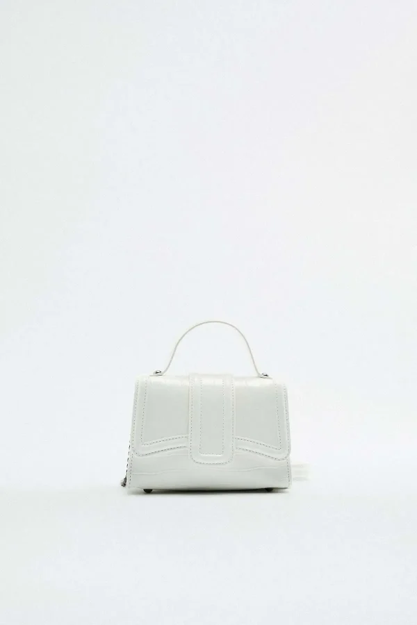 Sophisticated White Mini City Bag - Image 4