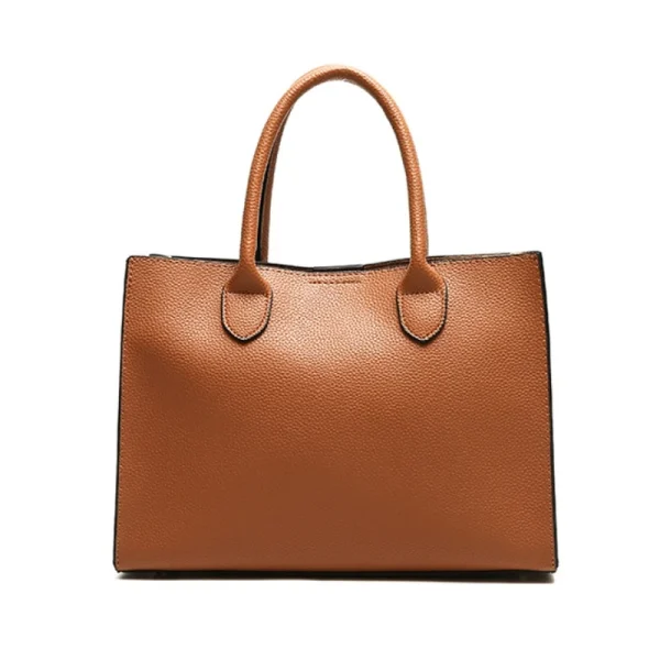 Chic Vintage Soft PU Leather Tote - Image 2