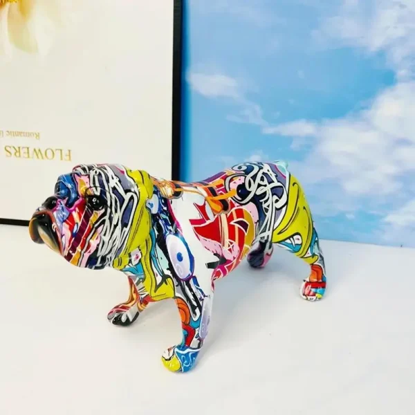 Eye-Catching French Bulldog Statue - Colorful Resin Decor (57€) - Image 4