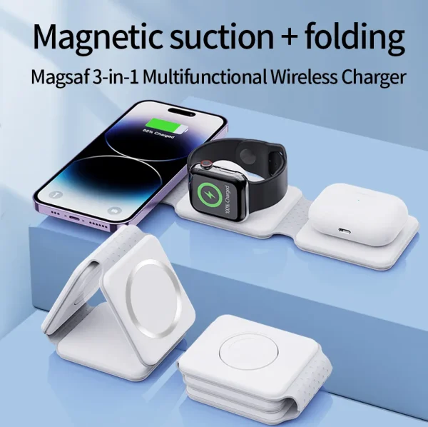 Versatile 3-in-1 Wireless Charging Station - Image 4